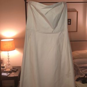 Strapless white dress